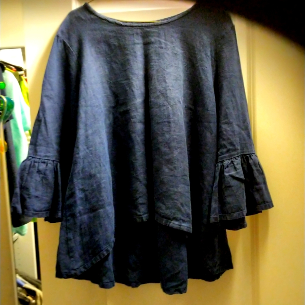 Bryn Walker heavy linen Fran blouse S